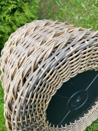 Кашпо-цилиндр из искусственного ротанга кедр цилиндр 20 литров